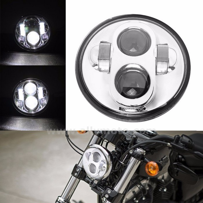 154 5 75 Inch Headlights Hi - Low Driving Lights Harley Daymaker@3